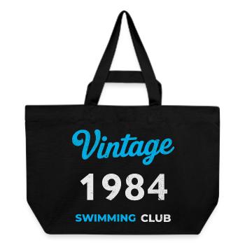 Vintage 1984 – Swimming Club Retro Birth Year - Recycled Shopping Bag Stanley/Stella - black - Front