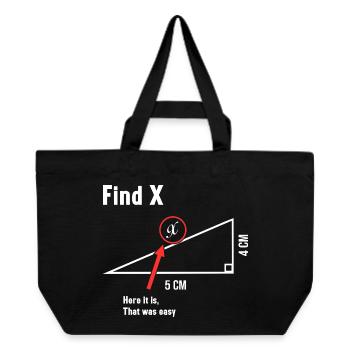 Trouver X Math Lover Mathématicien Professeur de mathématiques - Cabas recyclé Stanley/Stella - noir - Devant