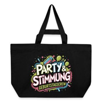 Birthday Party Mood Kick - Recycled Shopping Bag Stanley/Stella - black - Front