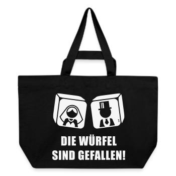 The die is cast! Bachelor Party Wedding Bride and groom W - Recycled Shopping Bag Stanley/Stella - black - Front