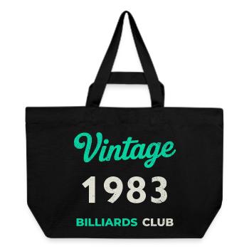 Vintage 1983 – Billiards Club Retro Geburtsjahr - Recycelte Shopping Bag von Stanley/Stella - Schwarz - Vorne