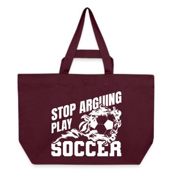 Arrêtez de vous disputer lors du match de football - Cabas recyclé Stanley/Stella - bordeaux - Devant