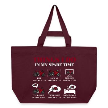 Choses que je fais pendant mon temps libre - Cabas recyclé Stanley/Stella - bordeaux - Devant