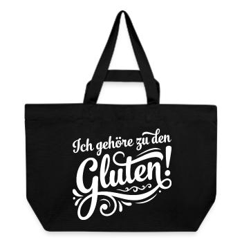 J’appartiens au jeu de mots Gluten – Drôle de mots - Cabas recyclé Stanley/Stella - noir - Devant