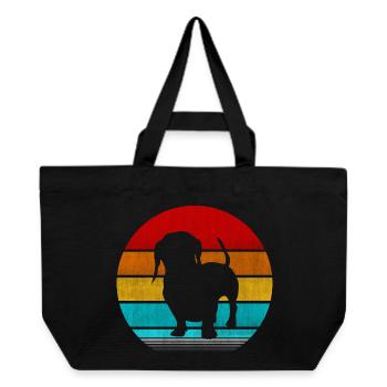 Dackel - Recycelte Shopping Bag von Stanley/Stella - Schwarz - Vorne