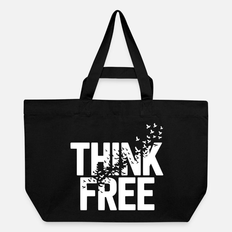 Think Free Freiheit - Recycelte Shopping Bag von Stanley/Stella - Schwarz