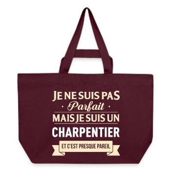 Je Ne Suis Pas Parfait Mais Je Suis Un Charpent... - Cabas recyclé Stanley/Stella - bordeaux - Devant