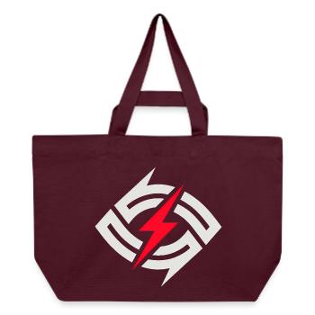 Kreisblitz Kontrast - Recycelte Shopping Bag von Stanley/Stella - Burgunderrot - Vorne
