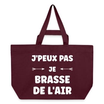 Je peux pas je brasse de l'air - Cabas recyclé Stanley/Stella - bordeaux - Devant