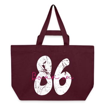 Born in 86 Neon Retro - Recycelte Shopping Bag von Stanley/Stella - Burgunderrot - Vorne