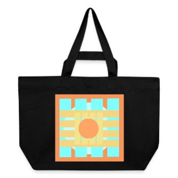 Conception de motifs de jeux de couleurs - Cabas recyclé Stanley/Stella - noir - Devant
