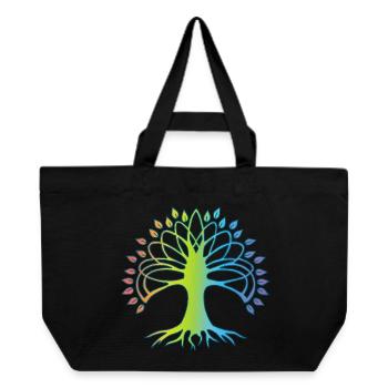 Mehrfarbiger Baum des Lebens - Recycelte Shopping Bag von Stanley/Stella - Schwarz - Vorne