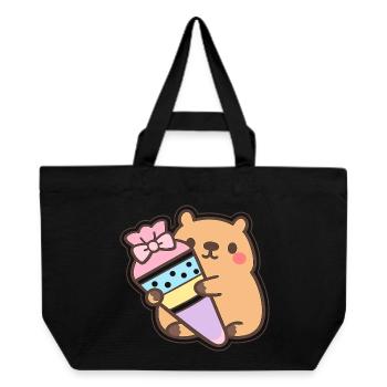 Capybara School Child – 1st Grade - Recycled Shopping Bag Stanley/Stella - black - Front