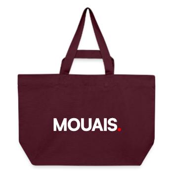 YES | Minimalist humor reaction - Recycled Shopping Bag Stanley/Stella - burgundy - Front