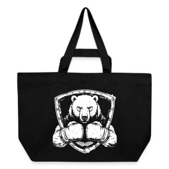 Polar Bear Polar Bear Boxing MMA - Recycled Shopping Bag Stanley/Stella - black - Front