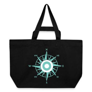 Nautical star - Recycled Shopping Bag Stanley/Stella - black - Front