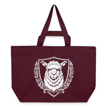 Heraldik Alpaka Wappen - Recycelte Shopping Bag von Stanley/Stella - Burgunderrot - Vorne