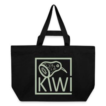 Kiwi Line Logo Bird Motif - Recycled Shopping Bag Stanley/Stella - black - Front