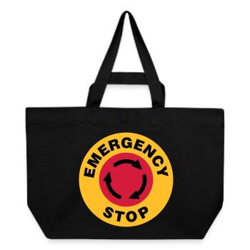Notfall Stop - Recycelte Shopping Bag von Stanley/Stella - Schwarz - Vorne