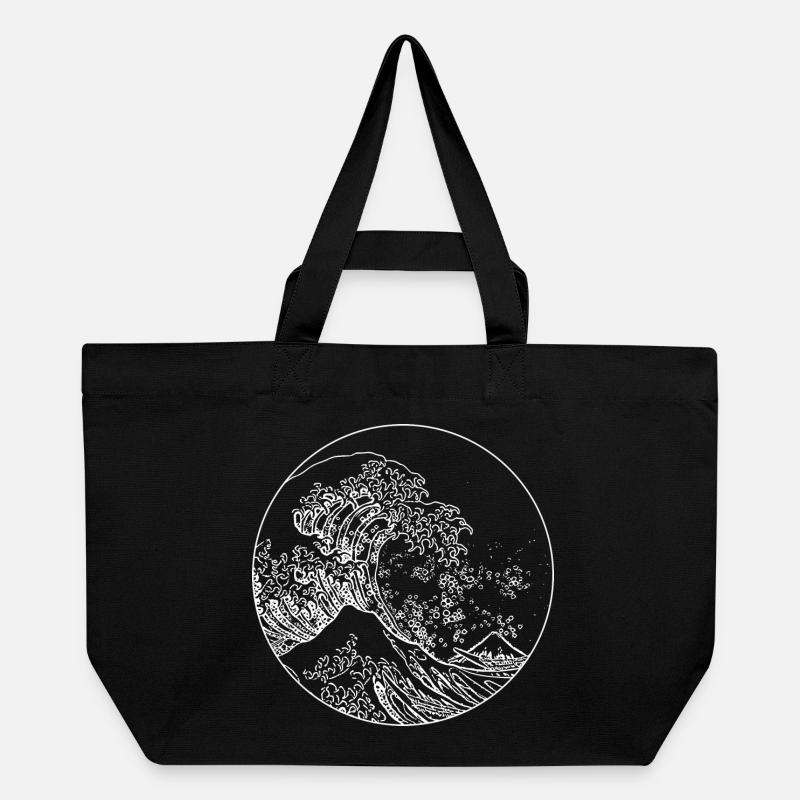 vague blanc - Cabas recyclé Stanley/Stella - noir