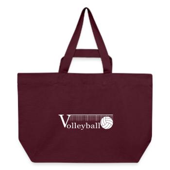 Volleyball - die Sache mit dem Netz. Und drüber. - Recycelte Shopping Bag von Stanley/Stella - Burgunderrot - Vorne