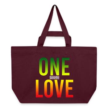 One Love Gradient: Unity in Color - Recycled Shopping Bag Stanley/Stella - burgundy - Front
