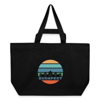 Wahrzeichen der Stadt Budapest Skyline Ungarn - Recycelte Shopping Bag von Stanley/Stella - Schwarz - Vorne