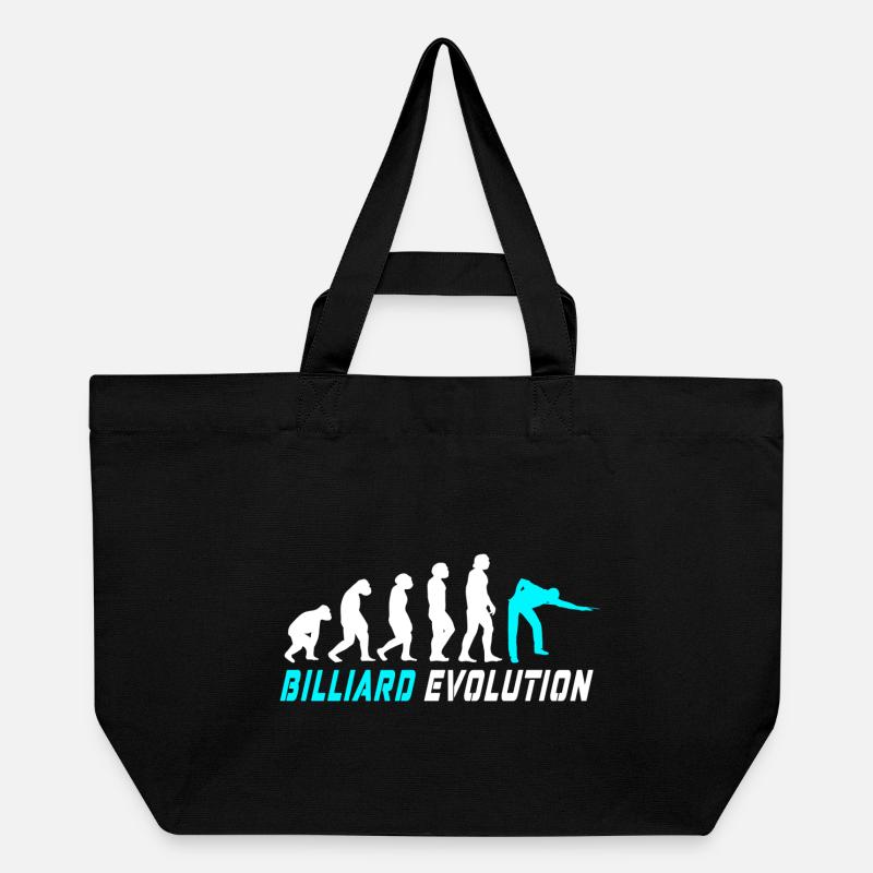 Billard Evolution Design / Geschenkidee - Recycelte Shopping Bag von Stanley/Stella - Schwarz