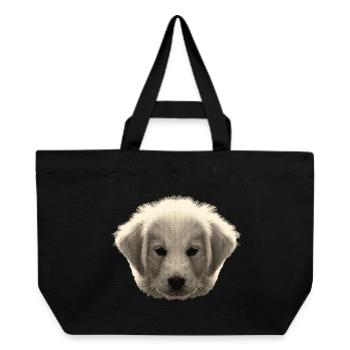 goldie gesicht, hundeliebhaber geschenke - Recycelte Shopping Bag von Stanley/Stella - Schwarz - Vorne