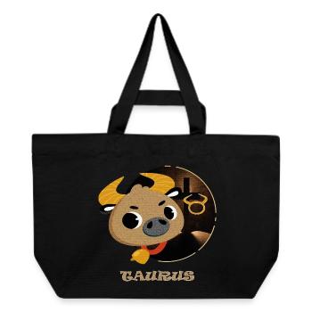 Zodiac sign Taurus - Recycled Shopping Bag Stanley/Stella - black - Front