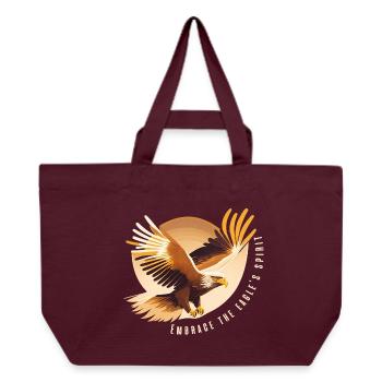 Eagle Soaring with Inspirational Quote - Recycled Shopping Bag Stanley/Stella - burgundy - Front