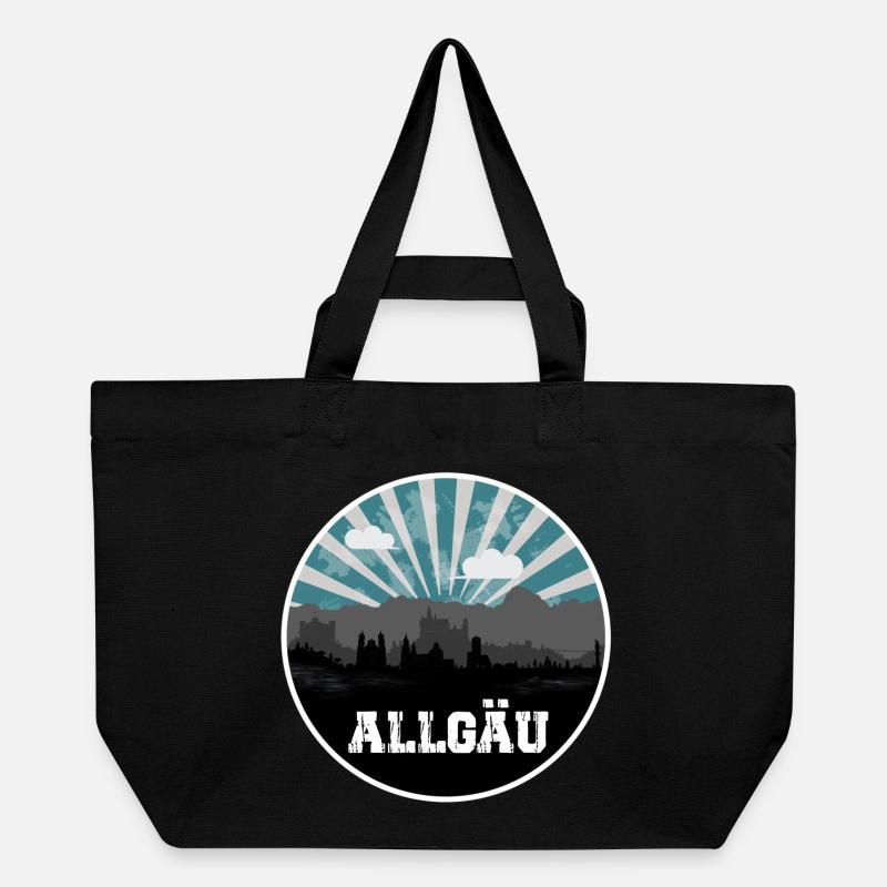 Ligne d’horizon de l’heure bleue de l’Allgäu - Cabas recyclé Stanley/Stella - noir