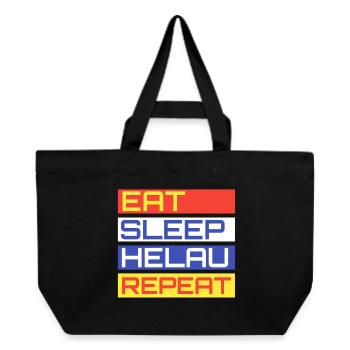 EAT SLEEP HELAU REPEAT Design - Cabas recyclé Stanley/Stella - noir - Devant