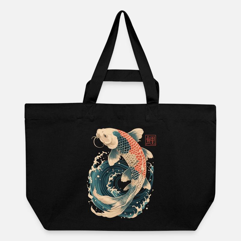 Carpe Koi - Cabas recyclé Stanley/Stella - noir