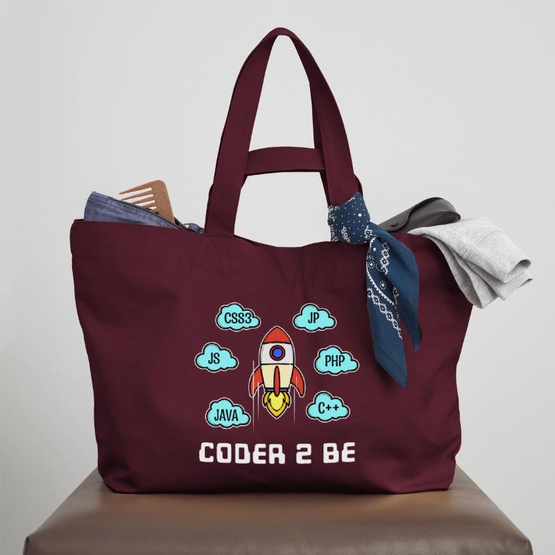 Developer Statement Css Php Java C++ Programmer Recycled Shopping Bag Stanley/Stella