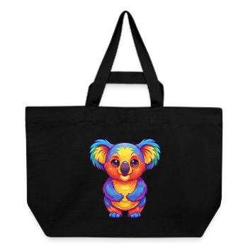Koala Bunte Kawaii Cartoon Figur Clipart - Recycelte Shopping Bag von Stanley/Stella - Schwarz - Vorne
