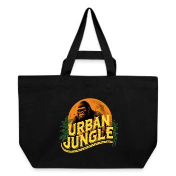 Urban Jungle Logo Farbe - Recycelte Shopping Bag von Stanley/Stella - Schwarz - Vorne