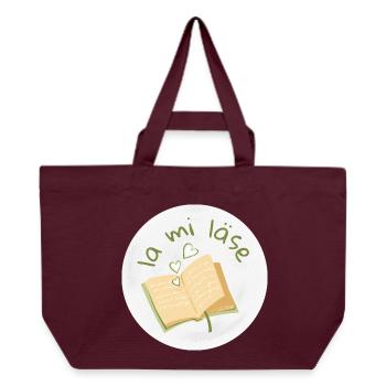 la mi läse - Recycled Shopping Bag Stanley/Stella - burgundy - Front