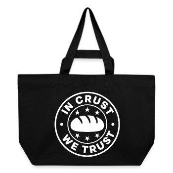 In Crust We Trust Bread Logo - Recycled Shopping Bag Stanley/Stella - black - Front