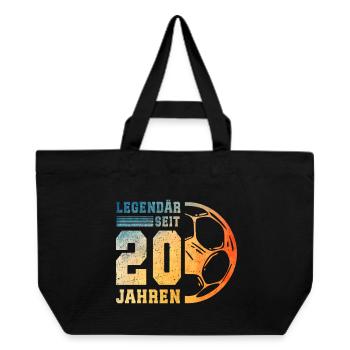 20th Birthday Football 20 Years Young Man - Recycled Shopping Bag Stanley/Stella - black - Front