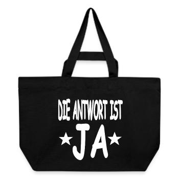 yes - Recycled Shopping Bag Stanley/Stella - black - Front