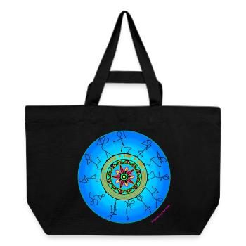 Release the Vibe - Hand Drawn Mandala Art - Recycled Shopping Bag Stanley/Stella - black - Front