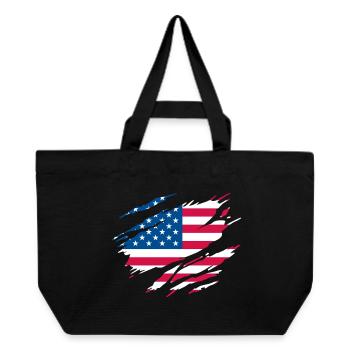 United States American Flag - Recycled Shopping Bag Stanley/Stella - black - Front