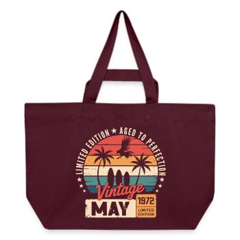 Special anniversary with this design May 1972 - Recycled Shopping Bag Stanley/Stella - burgundy - Front