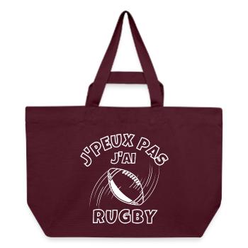 rugby, rugby sport, fan de rugby - Cabas recyclé Stanley/Stella - bordeaux - Devant