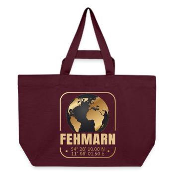 Fehmarn - Recycelte Shopping Bag von Stanley/Stella - Burgunderrot - Vorne