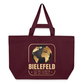Bielefeld - Recycelte Shopping Bag von Stanley/Stella - Burgunderrot - Vorne