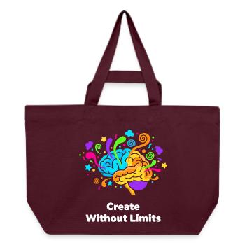 Kreatives Gehirnkunst Ohne Grenzen - Recycelte Shopping Bag von Stanley/Stella - Burgunderrot - Vorne