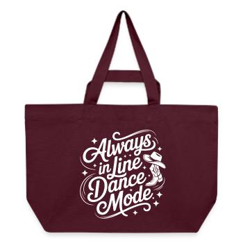 Always in Line Dance Mode - Recycelte Shopping Bag von Stanley/Stella - Burgunderrot - Vorne
