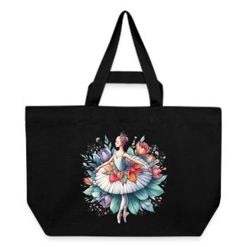 Balletttänzerin mit Tutu - Recycelte Shopping Bag von Stanley/Stella - Schwarz - Vorne